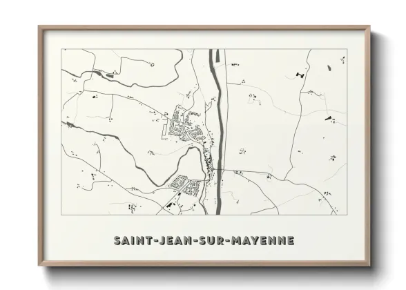 Une affiche de carte sur Saint-Jean-sur-Mayenne