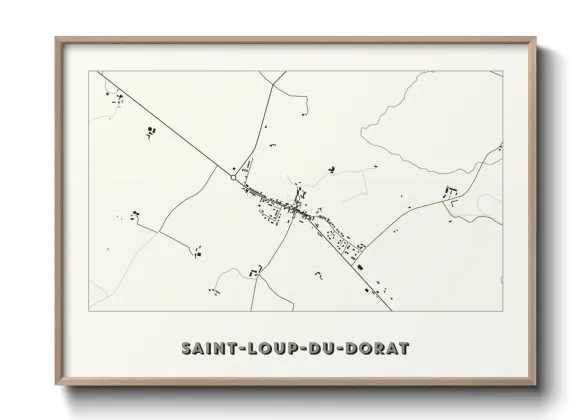 Une affiche de carte sur Saint-Loup-du-Dorat