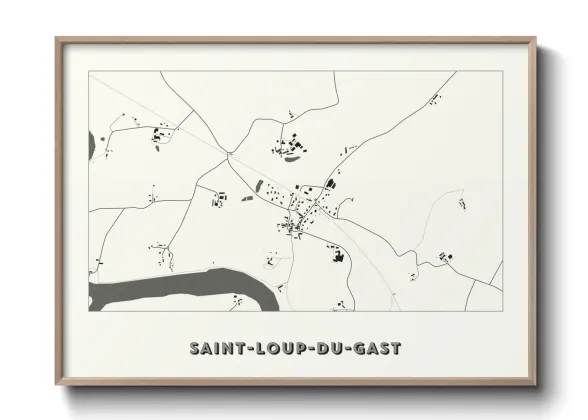 Une affiche de carte sur Saint-Loup-du-Gast