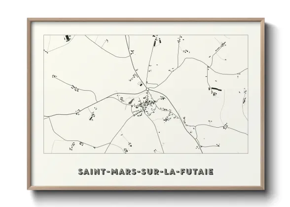 Une affiche de carte sur Saint-Mars-sur-la-Futaie