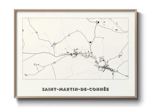 Une affiche de carte sur Saint-Martin-de-Connée