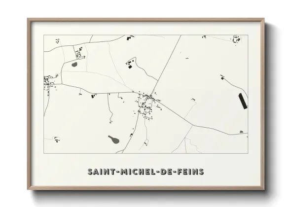 Une affiche de carte sur Saint-Michel-de-Feins