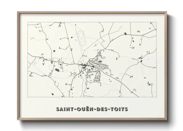 Une affiche de carte sur Saint-Ouën-des-Toits