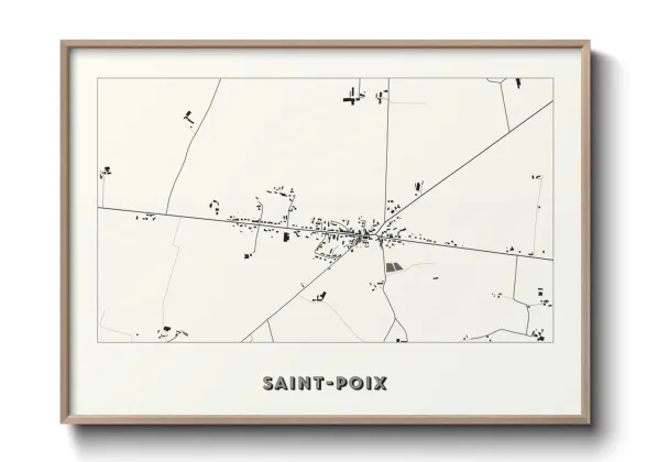 Une affiche de carte sur Saint-Poix