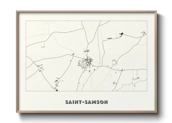 Une affiche de carte sur Saint-Samson