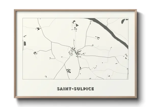 Une affiche de carte sur Saint-Sulpice