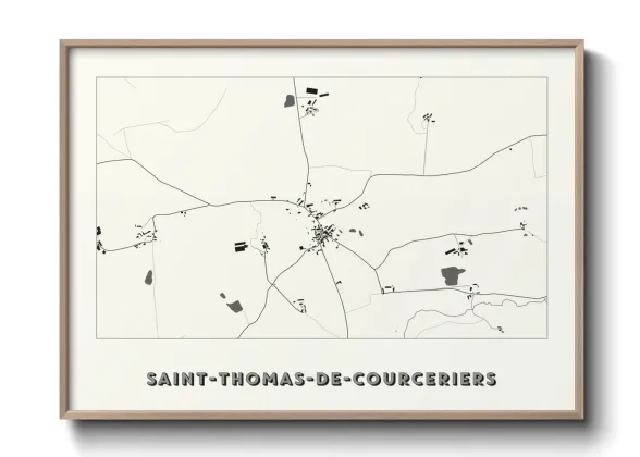 Une affiche de carte sur Saint-Thomas-de-Courceriers
