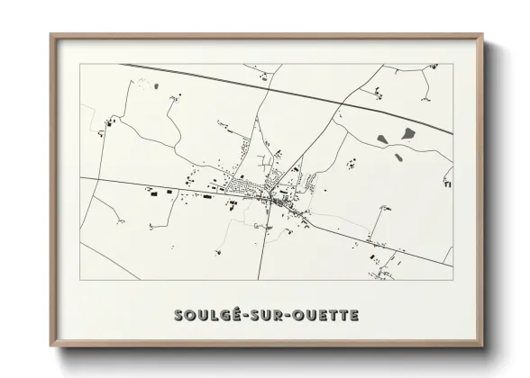 Une affiche de carte sur Soulgé-sur-Ouette