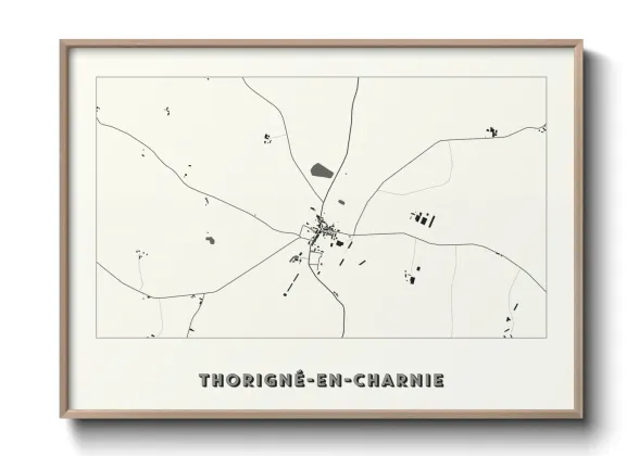 Une affiche de carte sur Thorigné-en-Charnie