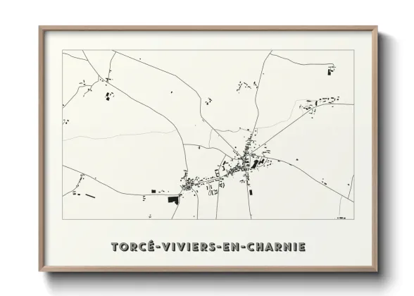 Une affiche de carte sur Torcé-Viviers-en-Charnie