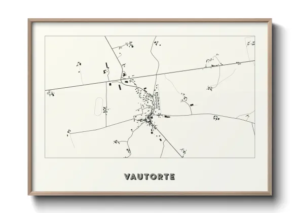 Une affiche de carte sur Vautorte