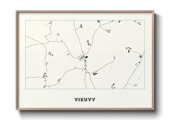 Une affiche de carte sur Vieuvy