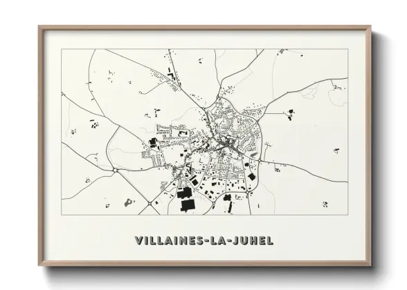 Une affiche de carte sur Villaines-la-Juhel