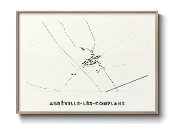 Une affiche de carte sur Abbéville-lès-Conflans