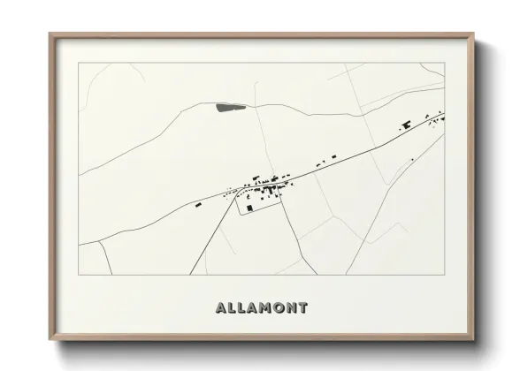 Une affiche de carte sur Allamont