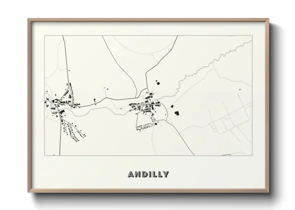 Une affiche de carte sur Andilly