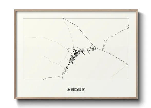 Une affiche de carte sur Anoux