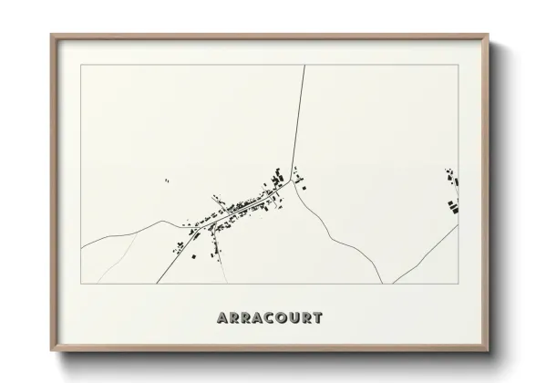 Une affiche de carte sur Arracourt
