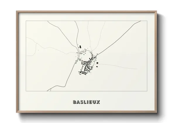 Une affiche de carte sur Baslieux