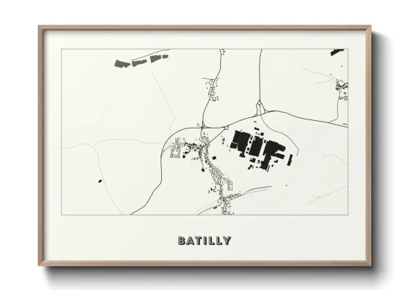 Une affiche de carte sur Batilly