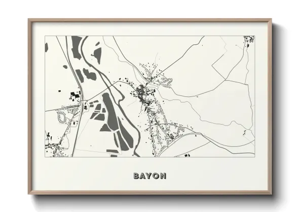 Une affiche de carte sur Bayon