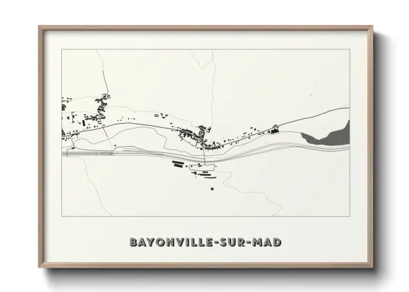 Une affiche de carte sur Bayonville-sur-Mad