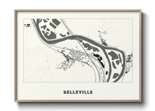 Une affiche de carte sur Belleville