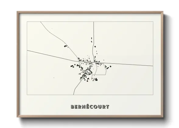 Une affiche de carte sur Bernécourt
