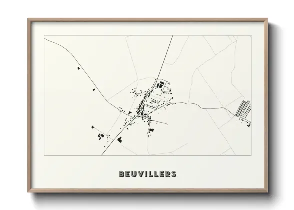 Une affiche de carte sur Beuvillers