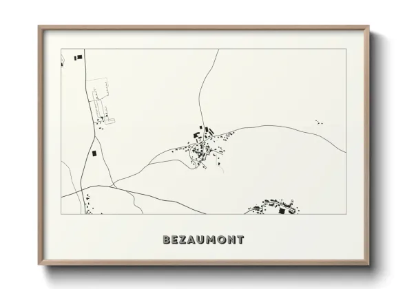 Une affiche de carte sur Bezaumont
