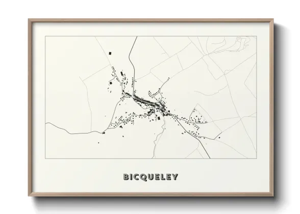 Une affiche de carte sur Bicqueley