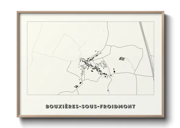 Une affiche de carte sur Bouxières-sous-Froidmont
