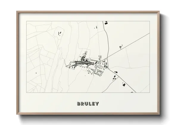 Une affiche de carte sur Bruley