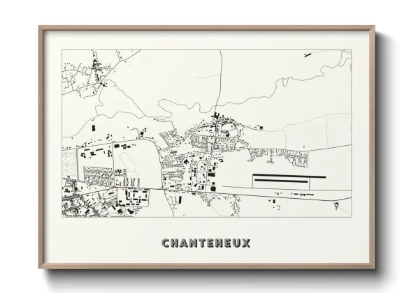 Une affiche de carte sur Chanteheux