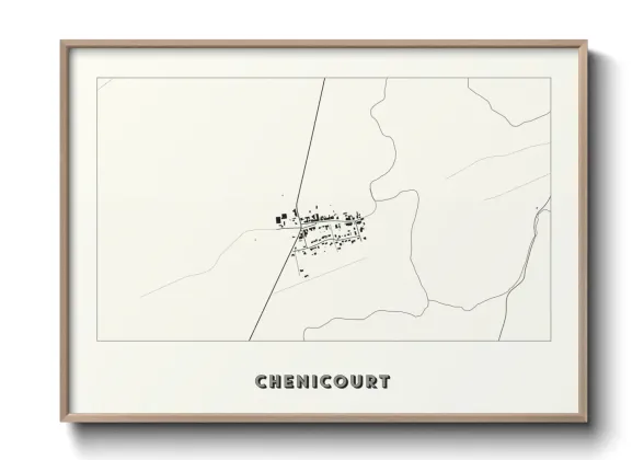 Une affiche de carte sur Chenicourt