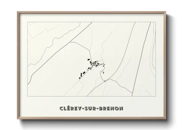 Une affiche de carte sur Clérey-sur-Brenon
