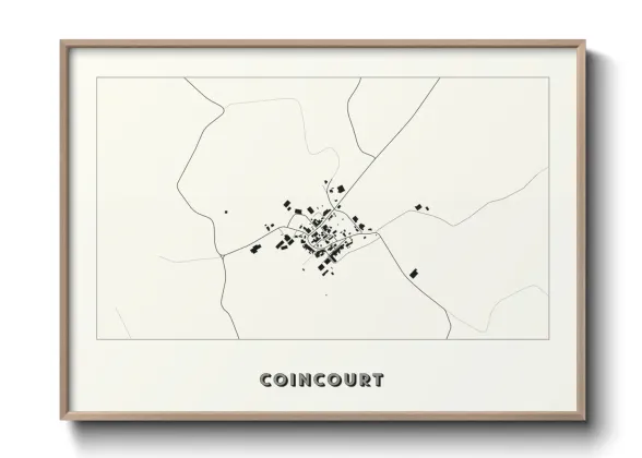 Une affiche de carte sur Coincourt