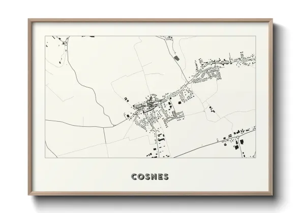 Une affiche de carte sur Cosnes