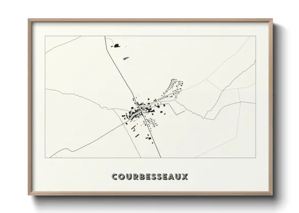 Une affiche de carte sur Courbesseaux