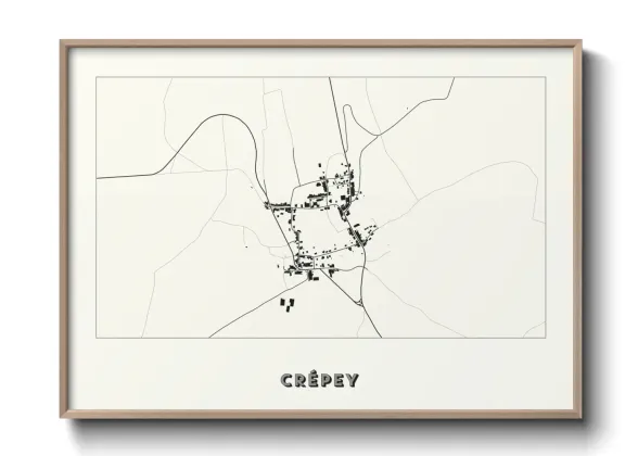 Une affiche de carte sur Crépey
