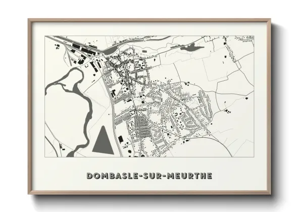 Une affiche de carte sur Dombasle-sur-Meurthe