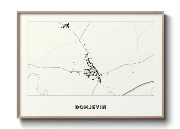 Une affiche de carte sur Domjevin