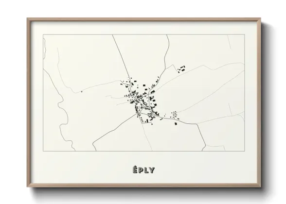 Une affiche de carte sur Éply