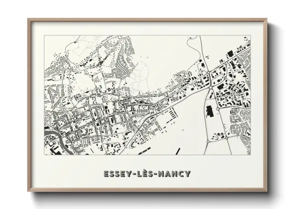 Une affiche de carte sur Essey-lès-Nancy