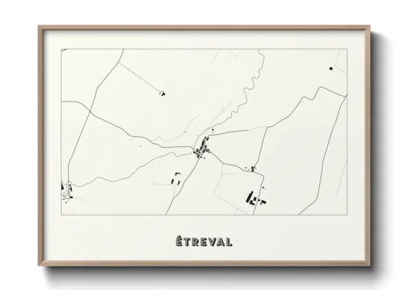 Une affiche de carte sur Étreval
