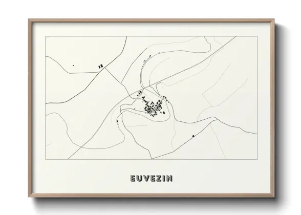 Une affiche de carte sur Euvezin