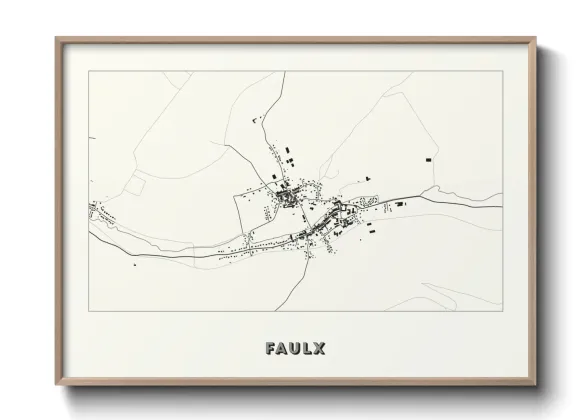 Une affiche de carte sur Faulx