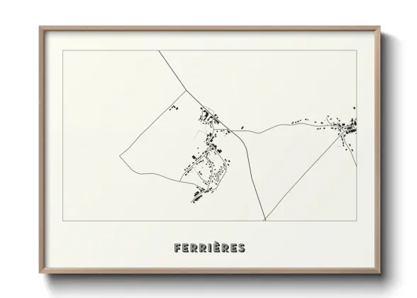Une affiche de carte sur Ferrières