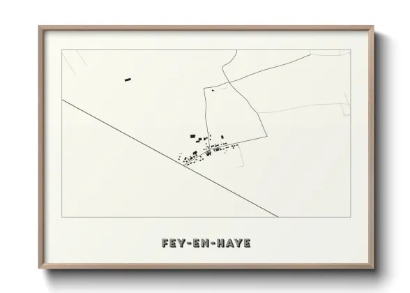 Une affiche de carte sur Fey-en-Haye