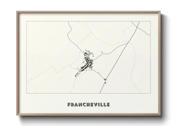Une affiche de carte sur Francheville